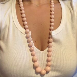 Pink Jade beaded necklace